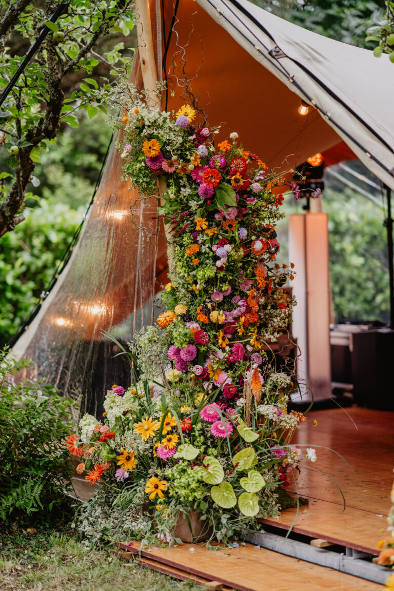 entrée tente mariage