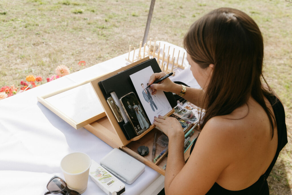 animation peinture cadeaux invités