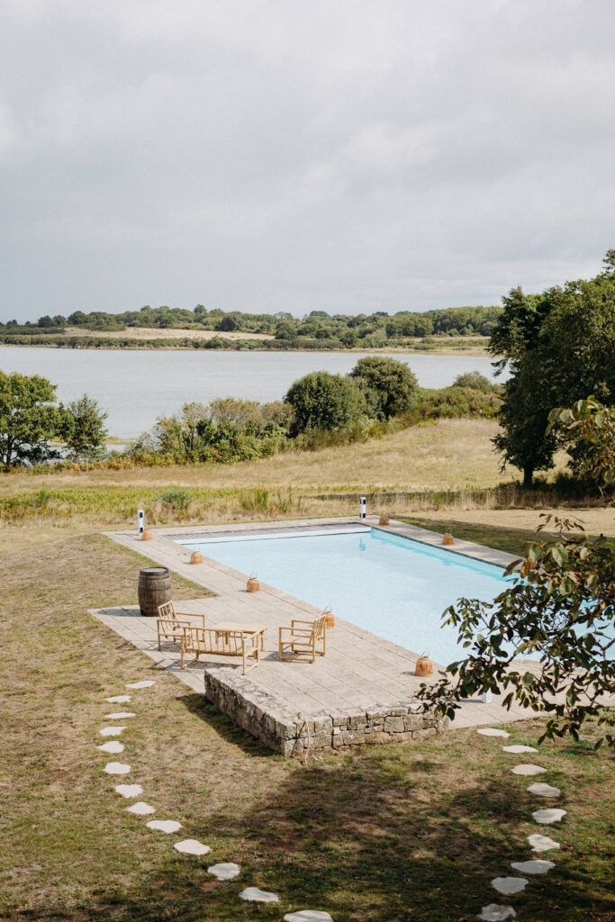 Paysage vue mer piscine