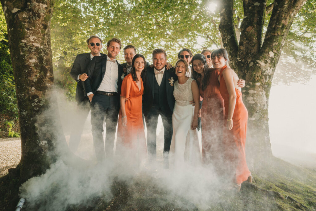 Groupe d'amis mariage