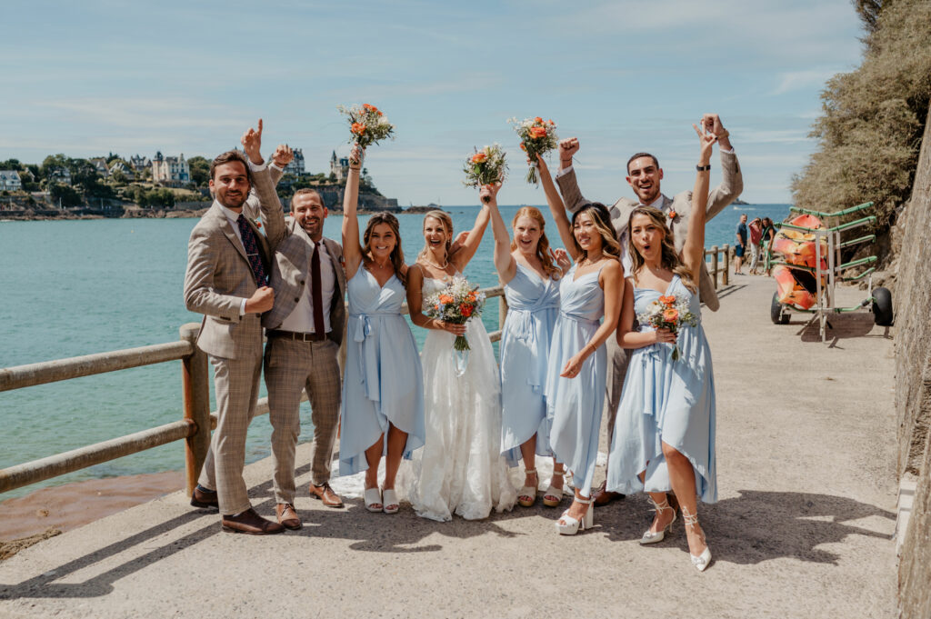 Photo invités mariage bord de mer