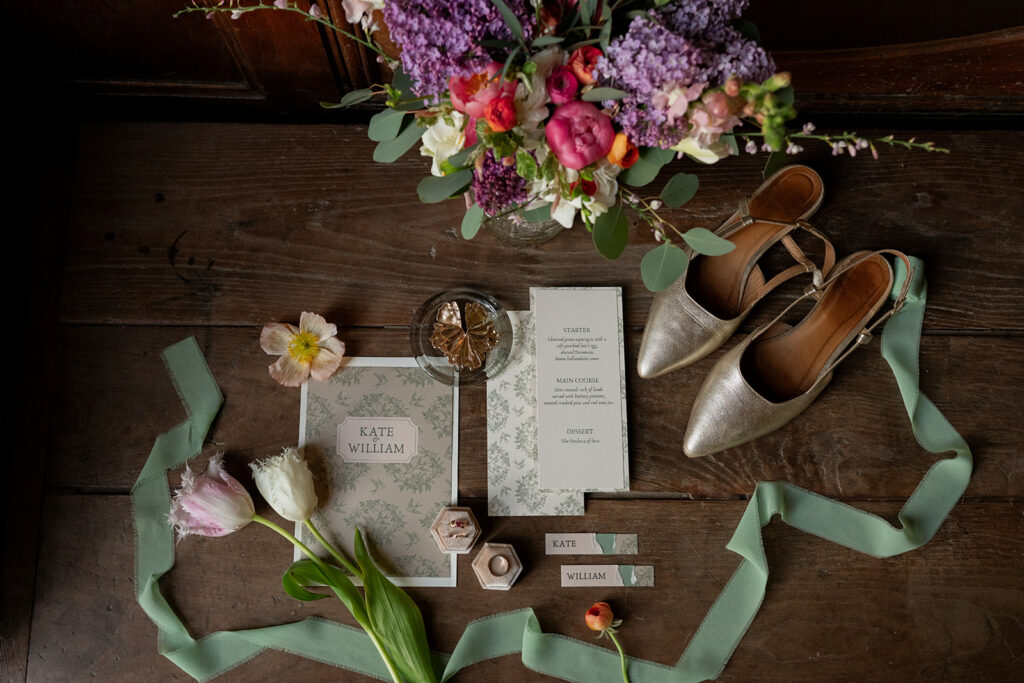 Flat lay vert et coloré